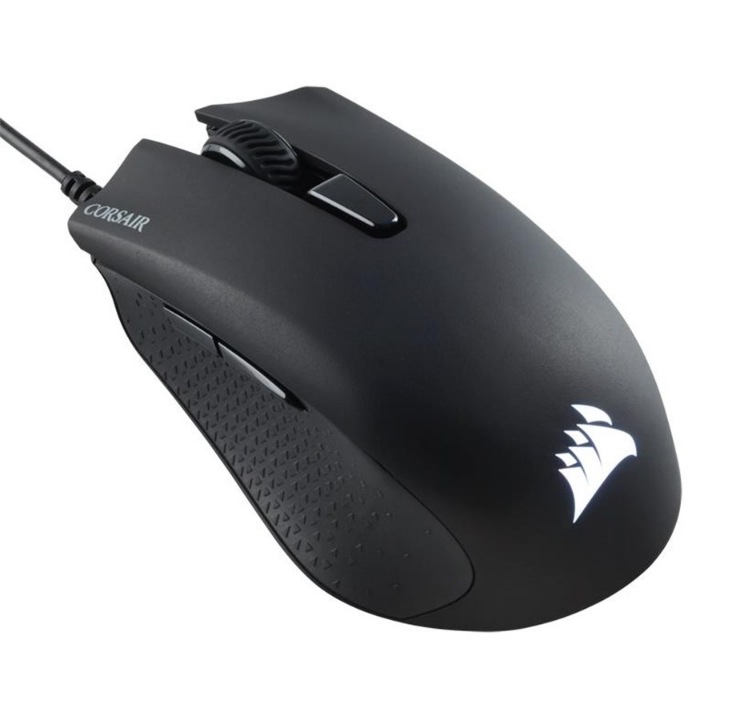 Corsair Harpoon RGB PRO - ماوس ألعاب - بصري - 6 أزرار - أسود مع ضوء RGB