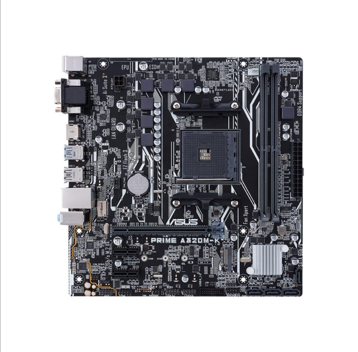 اللوحة الأم ASUS PRIME A320M-K/CSM - AMD A320 - مقبس AMD AM4 - ذاكرة الوصول العشوائي DDR4 - Micro-ATX