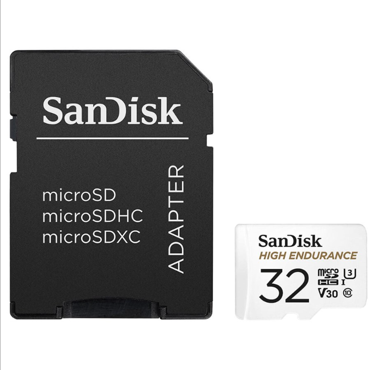 SanDisk High Endurance microSD/SD - 100MB/s - 32GB