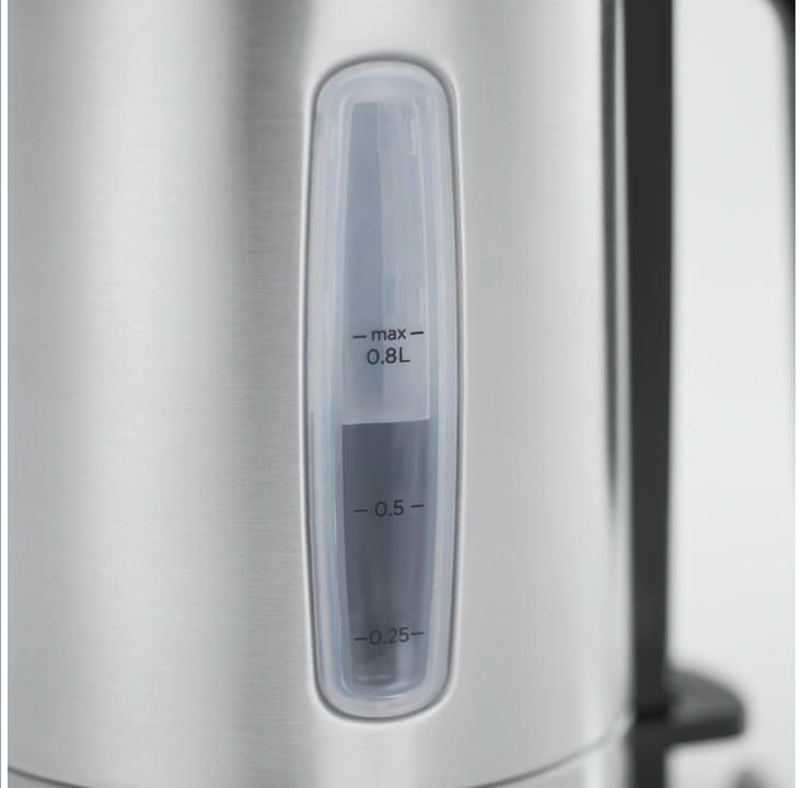 Russell Hobbs 紧凑型家用水壶 24190-70 - 拉丝不锈钢 / 黑色 - 2200 W