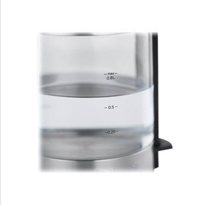 Russell Hobbs Kettle Compact Home 24190-70 - Glass/glossy stainless steel/Bl?k - 2200 W