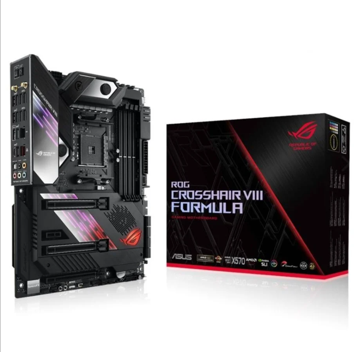 اللوحة الأم ASUS ROG CROSSHAIR VIII FORMULA - AMD X570 - مقبس AMD AM4 - ذاكرة الوصول العشوائي DDR4 - ATX