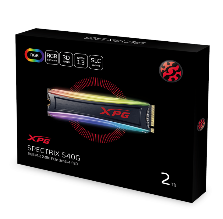 A-Data XPG Spectrix S40G RGB SSD - 1TB - M.2 2280 (80mm) PCIe 3.0