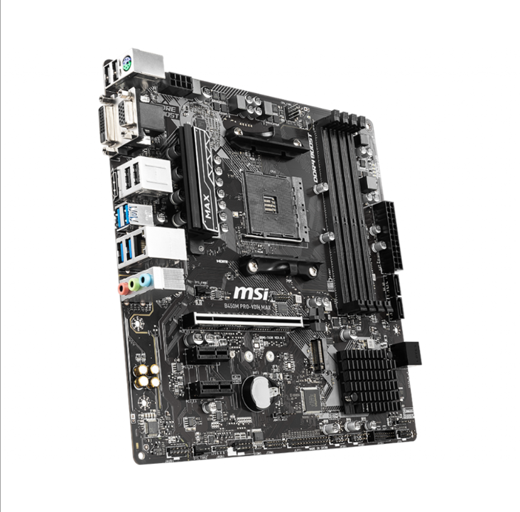 MSI B450M PRO-VDH MAX Motherboard - AMD B450 - AMD AM4 socket - DDR4 RAM - Micro-ATX