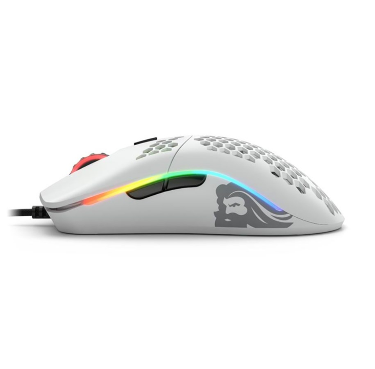 Glorious Model O- (Small) - Matte White - Gaming mouse - Optic - 6 buttons - White with RGB light