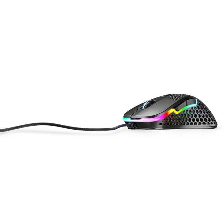 Xtrfy M4 RGB - 黑色 - 游戏鼠标 - 光学 - 6 个按钮 - 黑色带 RGB 灯