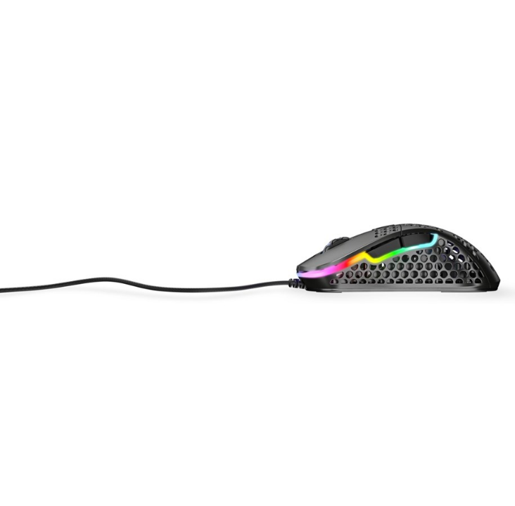 Xtrfy M4 RGB - 黑色 - 游戏鼠标 - 光学 - 6 个按钮 - 黑色带 RGB 灯