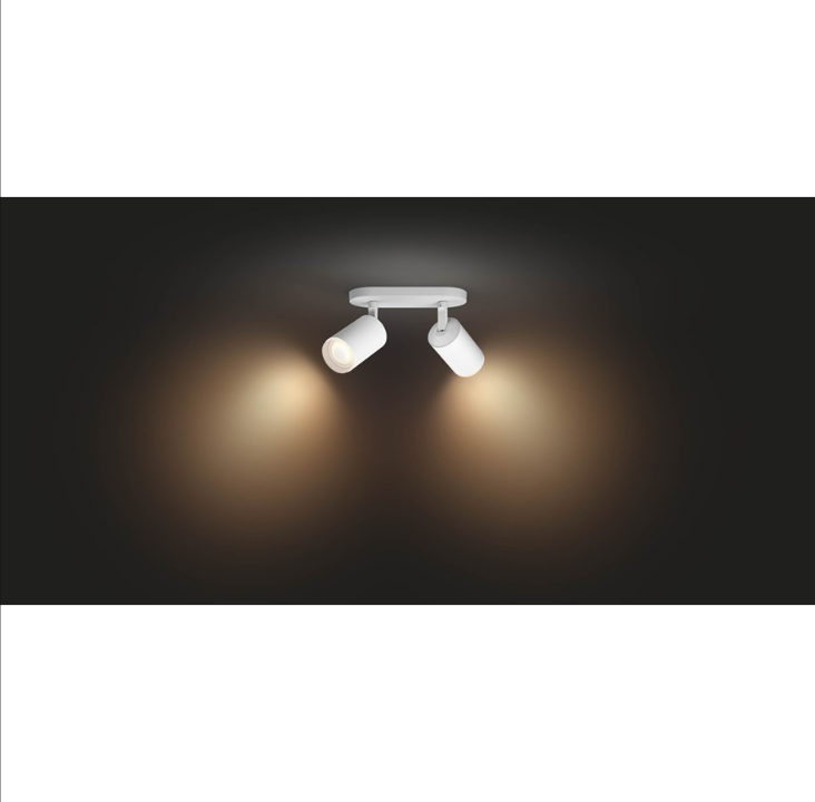 Philips Hue Fugato Plate/Spiral 2x5.7W Spots - White