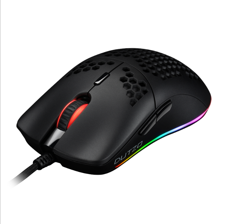 DUTZO KeiryÅ RGB - Matt Black - Gaming mouse - Optic - 6 buttons - Black with RGB light