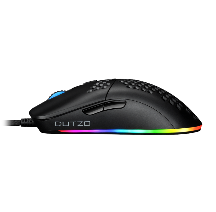 DUTZO KeiryÅ RGB - Matt Black - Gaming mouse - Optic - 6 buttons - Black with RGB light