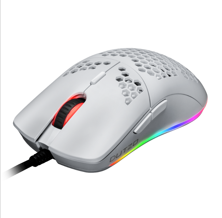 DUTZO KeiryÅ RGB - Matt White - Gaming mouse - Optic - 6 buttons - White with RGB light