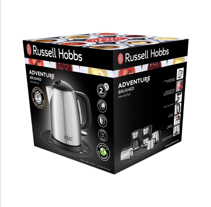 Russell Hobbs Kettle Adventure 24991-70 - Matt black / brushed stainless steel - 2400 W