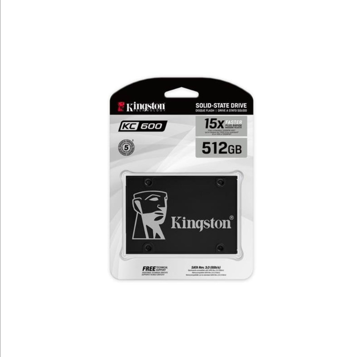 Kingston SSDNow KC600 SSD - 512GB - 2.5" - SATA-600