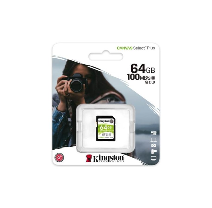 Kingston Canvas Select Plus SD - 100MB/s - 64GB