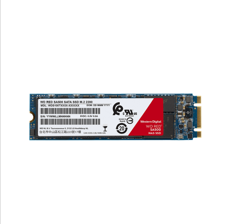 WD Red SA500 NAS SSD - 2 تيرابايت - SATA-600 - M.2 2280