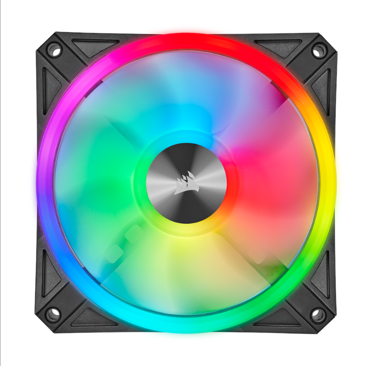 Corsair iCUE QL120 RGB - Black - 3-pack - Chassis fan - 120mm - Black with RGB LED - 26 dBA