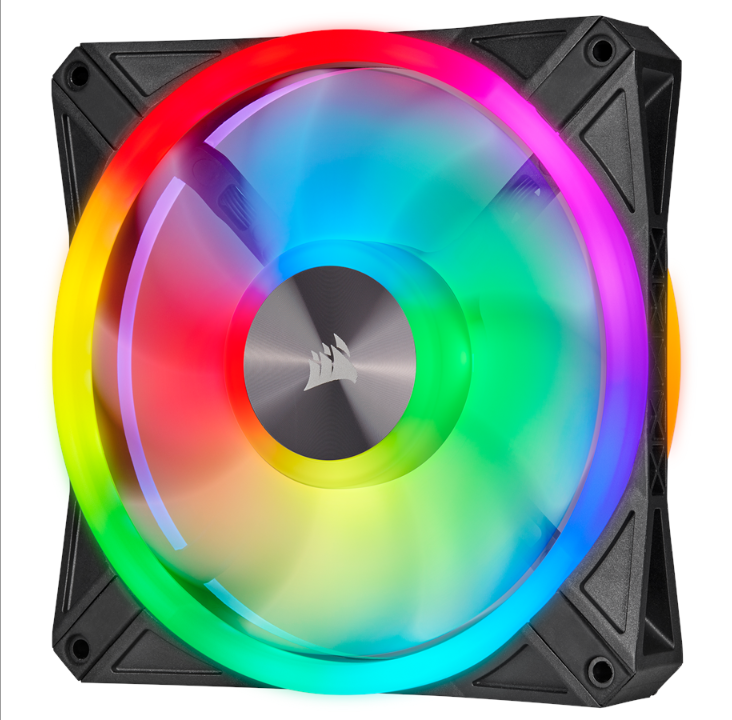 Corsair iCUE QL140 RGB - 黑色 - 机箱风扇 - 140mm - 黑色带 RGB LED - 26 dBA