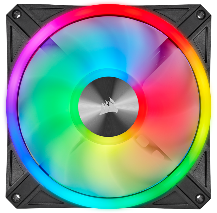 Corsair iCUE QL140 RGB - 黑色 - 机箱风扇 - 140mm - 黑色带 RGB LED - 26 dBA