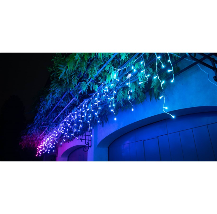 Twinkly Icicle “ 190 App-controlled RGB LEDs. Clear Wire.