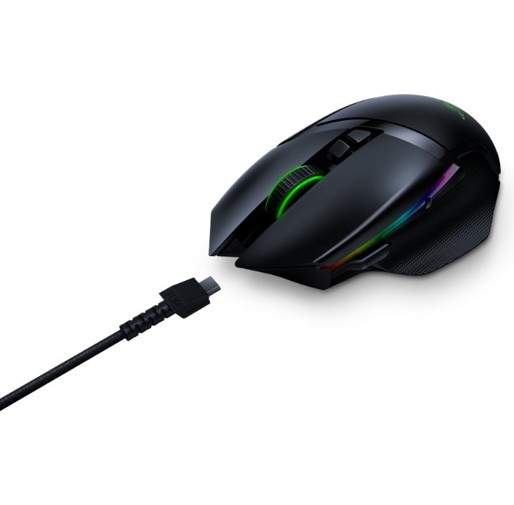 Razer Basilisk Ultimate - 游戏鼠标 - 光学 - 11 个按钮 - 黑色带 RGB 灯