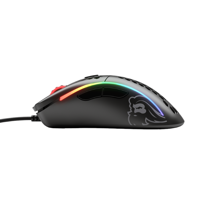 Glorious Model D - 哑光黑 - 游戏鼠标 - 光学 - 6 个按钮 - 黑色带 RGB 灯