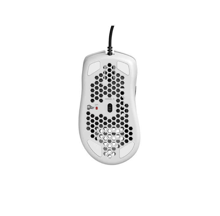 Glorious Model D - Matte White - Gaming mouse - Optic - 6 buttons - White with RGB light