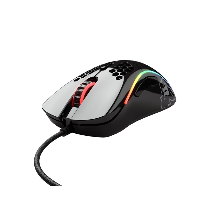 Glorious Model D - Glossy Black - Gaming mouse - Optic - 6 buttons - Black with RGB light
