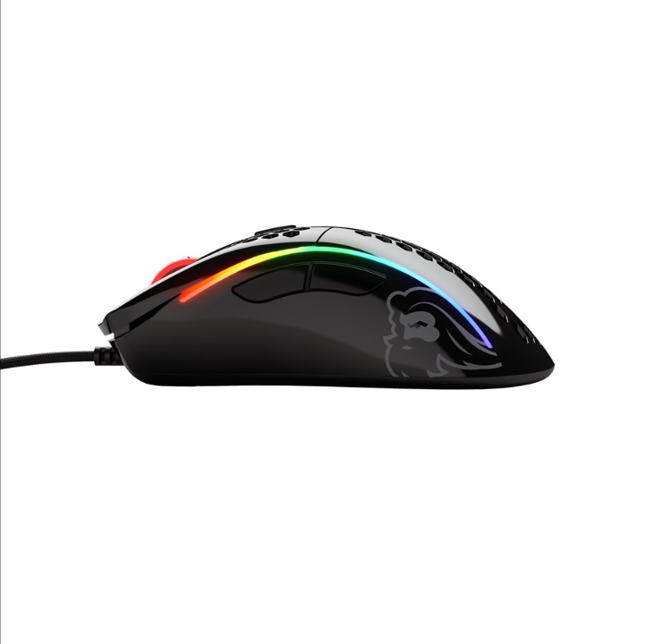 Glorious Model D - Glossy Black - Gaming mouse - Optic - 6 buttons - Black with RGB light