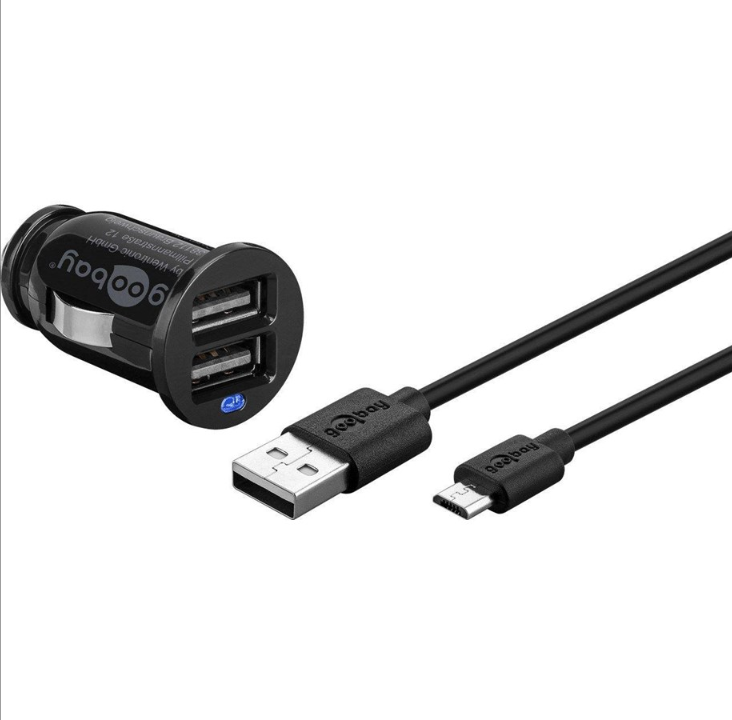 شاحن سيارة برو USB 12 فولت - 2x USB (2.4A) - كابل 1 متر