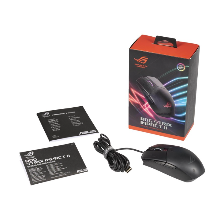 ASUS ROG Strix Impact II - Gaming mouse - Optic - 5 buttons - Black