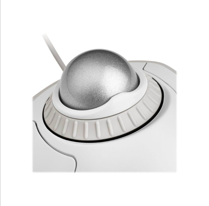 Kensington Orbit® Trackball with Scroll Ring White - Trackball - Optic - Silver