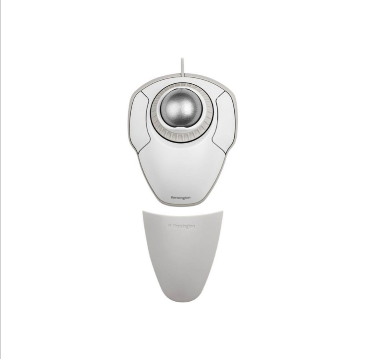 Kensington Orbit® Trackball with Scroll Ring White - Trackball - Optic - Silver