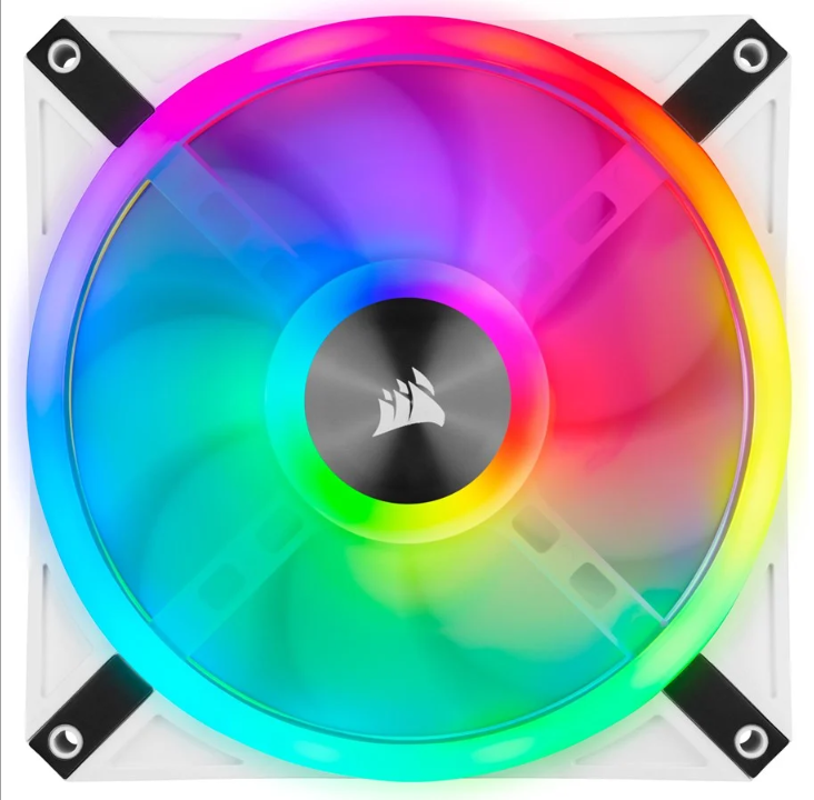 Corsair iCUE QL140 RGB - 白色 - 2 件装 - 机箱风扇 - 140 毫米 - 白色带 RGB 灯 - 26 dBA