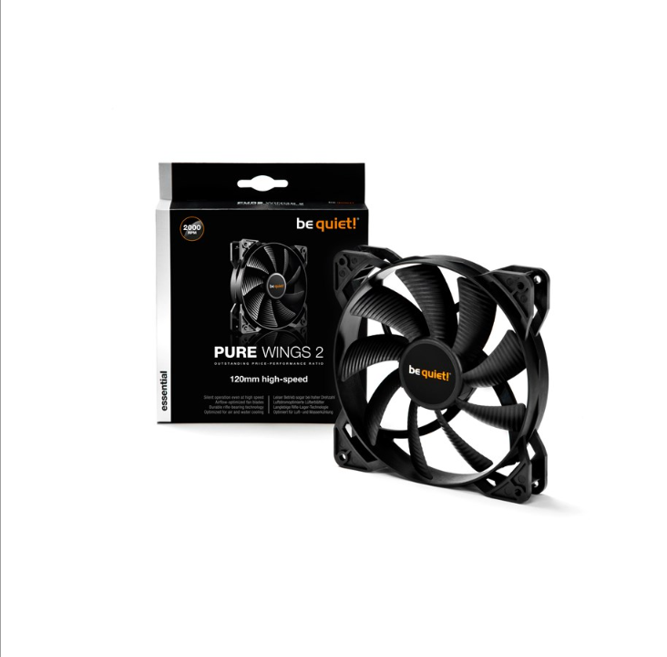 be quiet! Pure Wings 2 120 High-Speed - Chassis fan - 120mm - Black - 36 dBA
