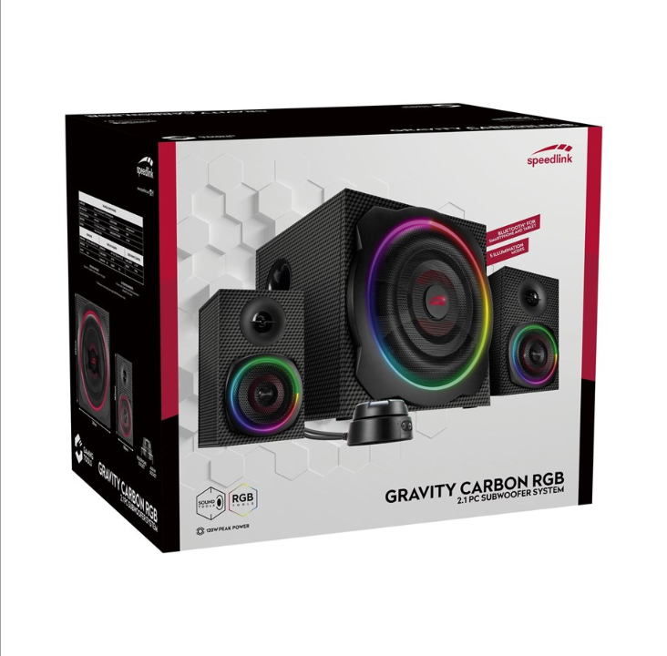 Speed-Link SPEEDLINK GRAVITY CARBON RGB - 2.1-channel