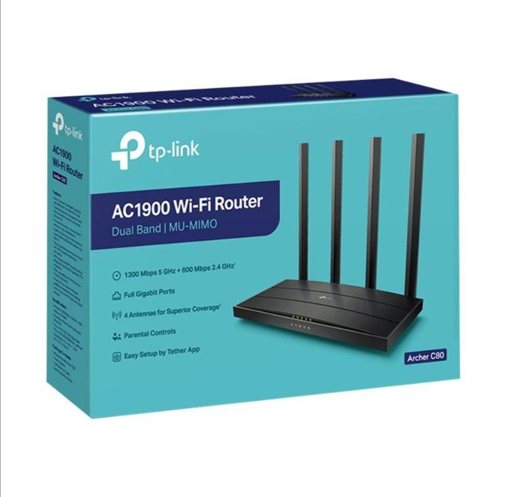 TP-Link Archer C80 AC1900 - Wireless router Wi-Fi 5