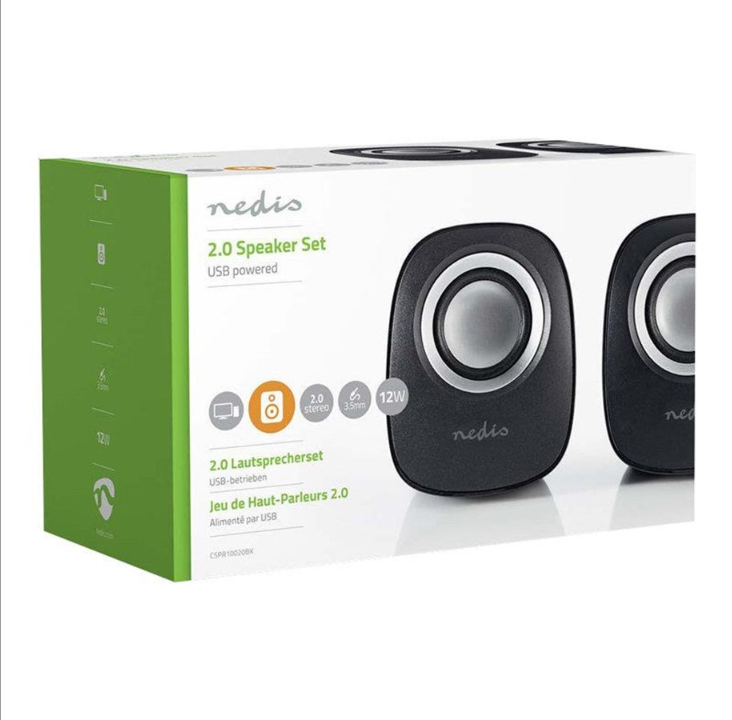 Nedis - speakers - for PC - 2.0-channel