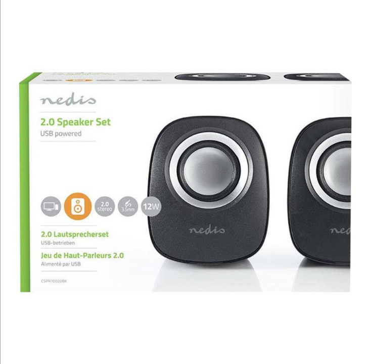 Nedis - speakers - for PC - 2.0-channel