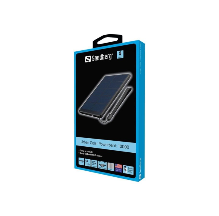 Sandberg Urban Solar Powerbank 10000 PowerBank - 10000 mAh