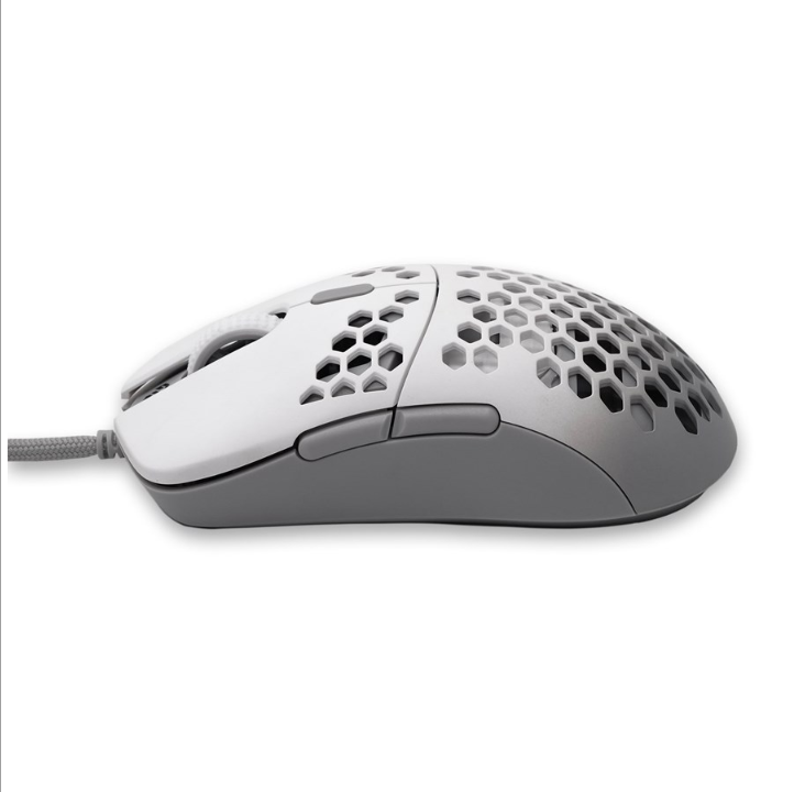 G-Wolves Hati Gaming Mouse - White/Grey Matte - Gaming mouse - Optic - 6 buttons - White