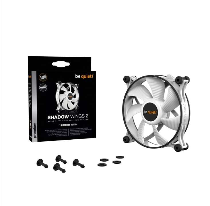 be quiet! Shadow Wings 2 PWM White 120 - Chassis fan - 120mm - White - 16 dBA