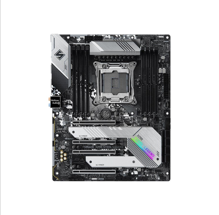 اللوحة الأم ASRock X299 Steel Legend - Intel X299 - مقبس Intel LGA2066 - ذاكرة الوصول العشوائي DDR4 - ATX