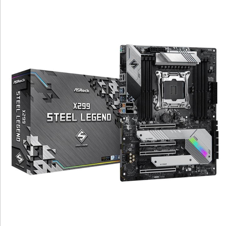 اللوحة الأم ASRock X299 Steel Legend - Intel X299 - مقبس Intel LGA2066 - ذاكرة الوصول العشوائي DDR4 - ATX