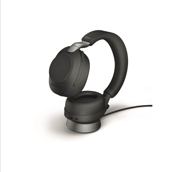 Jabra Evolve2 85 Link380a MS Stereo Stand Black