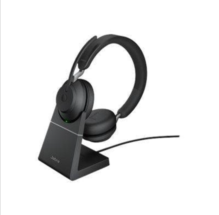 Jabra Evolve2 65 Link380a UC Stereo Stand Black