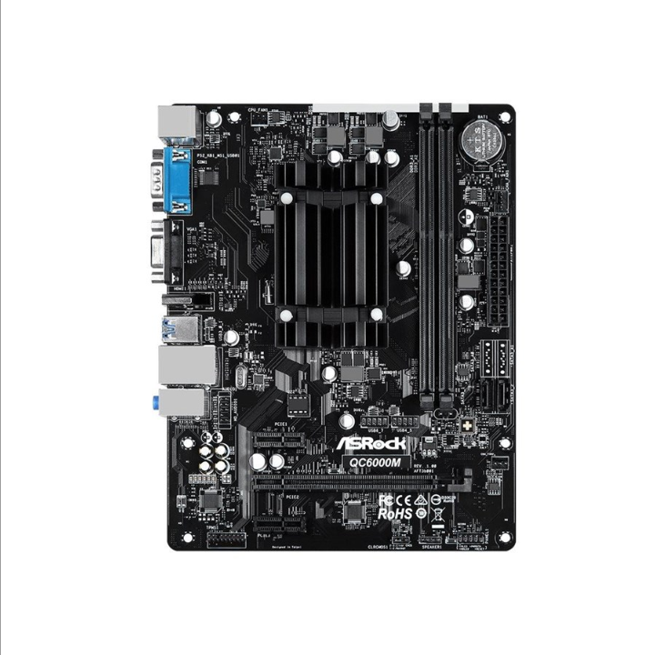 ASRock QC6000M - اللوحة الأم - micro ATX - اللوحة الأم AMD E2 6110 - المقبس - ذاكرة الوصول العشوائي DDR3 - Micro-ATX