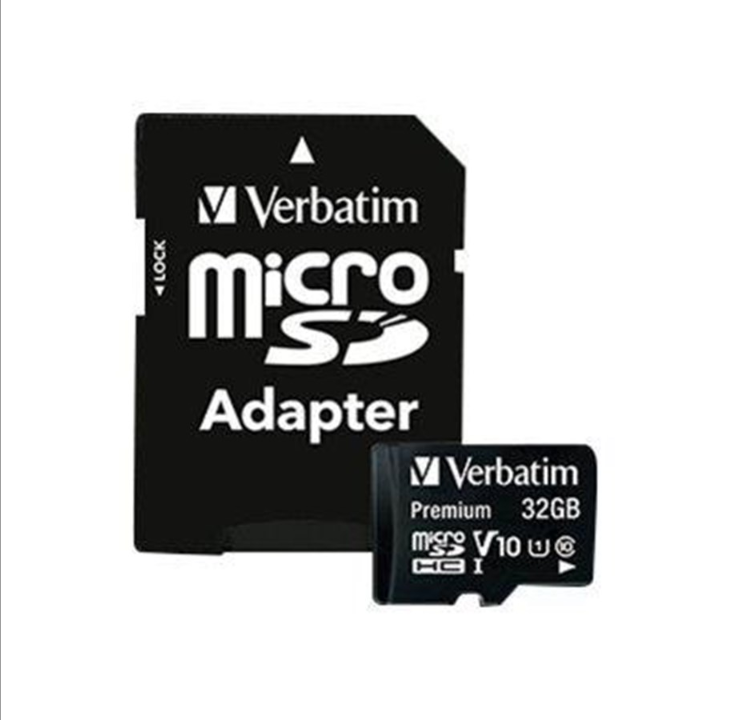 Verbatim - flash memory card - 32 GB - microSDHC