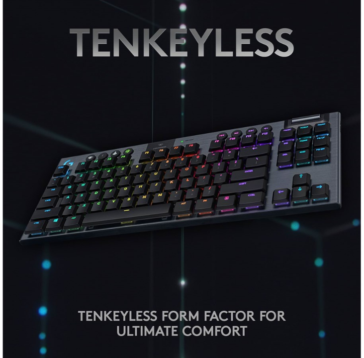 罗技 G915 TKL LIGHTSPEED 无线 GL Clicky - 游戏键盘 - 不带数字键盘 - 黑色