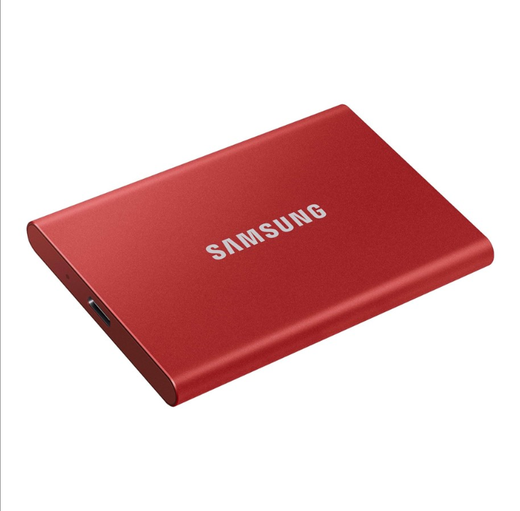 Samsung SSD T7 المحمول - 500 جيجا بايت - أحمر - SSD خارجي - USB 3.2 Gen 2