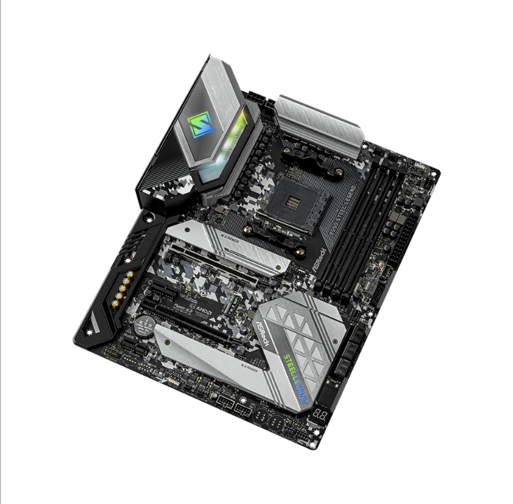 اللوحة الأم ASRock B550 STEEL LEGEND - AMD B550 - مقبس AMD AM4 - ذاكرة الوصول العشوائي DDR4 - ATX